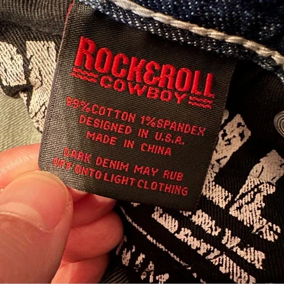 Rock & Roll Denim Men's Straight Jeans Size 33/30 - Picture 3 of 5